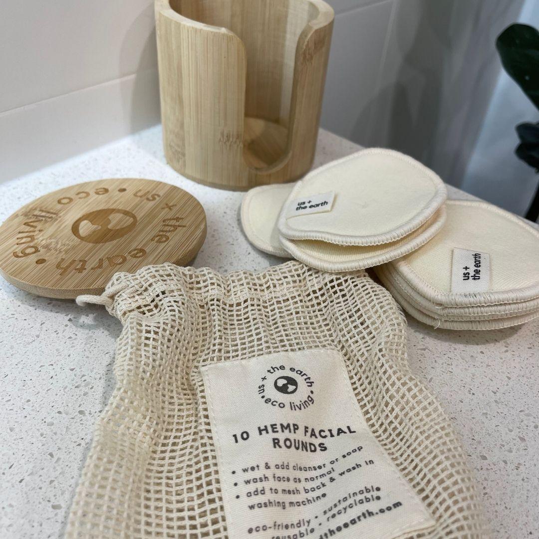 Bamboo Case for Hemp Facial Rounds - Broadleaf Hemp